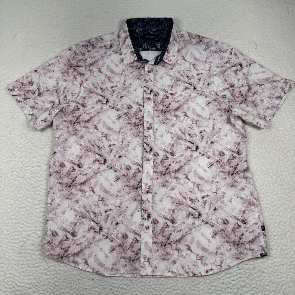 7Diamonds Shirt Mens 2XL Performance 4-Way Stretch Short Sleeve Crystal Cove EUC